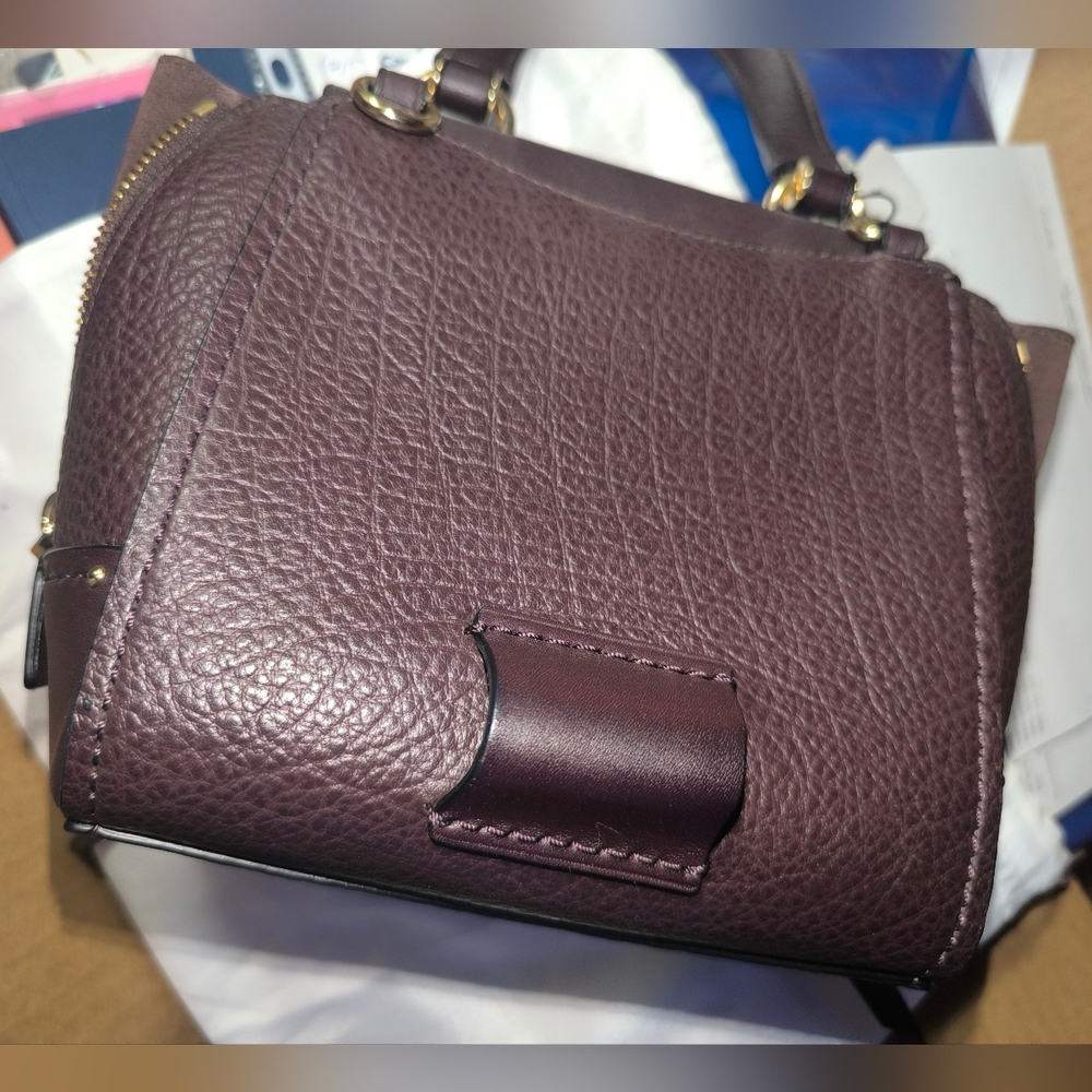 Coach Faye Mini Oxblood Leather Backpack - Picture 5 of 13